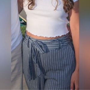 Striped Navy Women's Pants